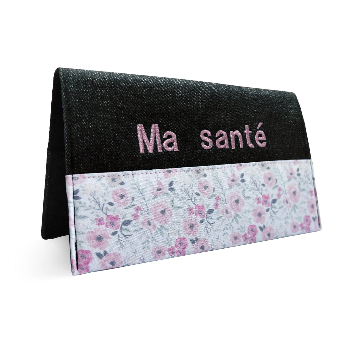 Protège carnet de santé personnalisé Fleur violette Lolikö