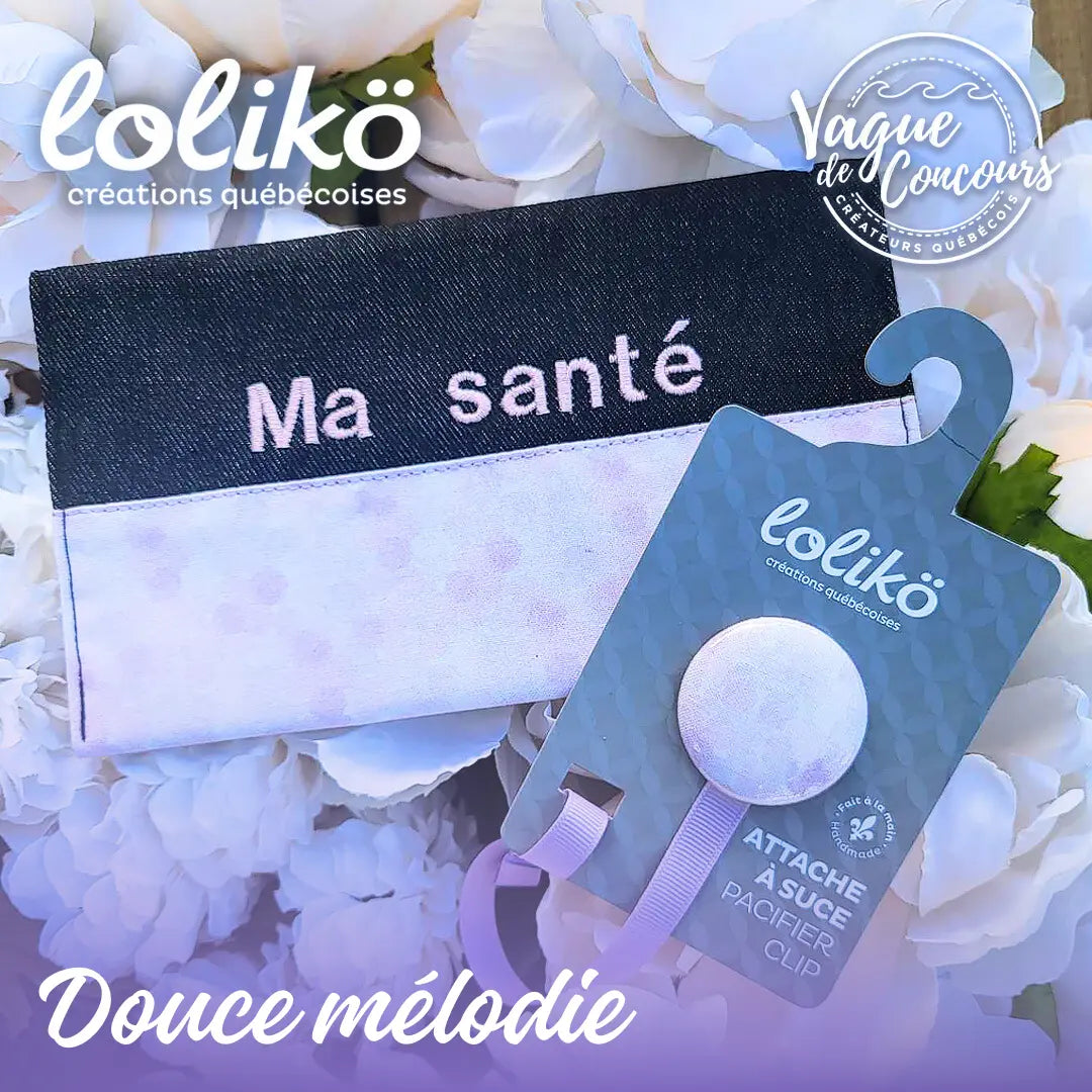 Protège carnet de santé personnalisé Lolikö Douce mélodie Lolikö