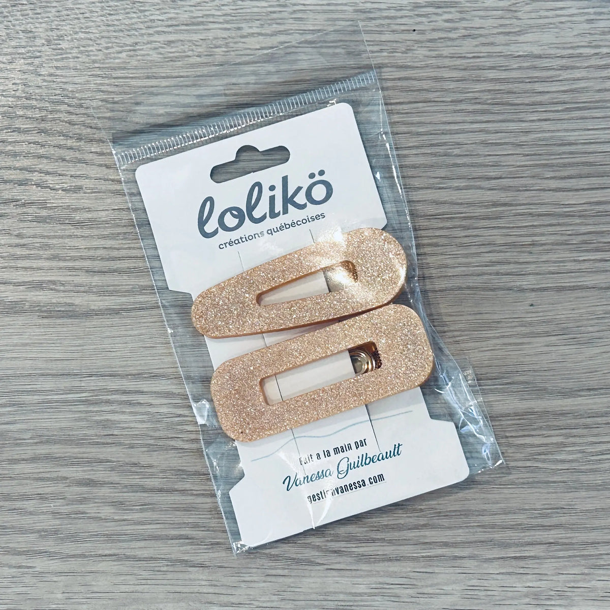 Barrette pour cheveux paillette or Lolikö