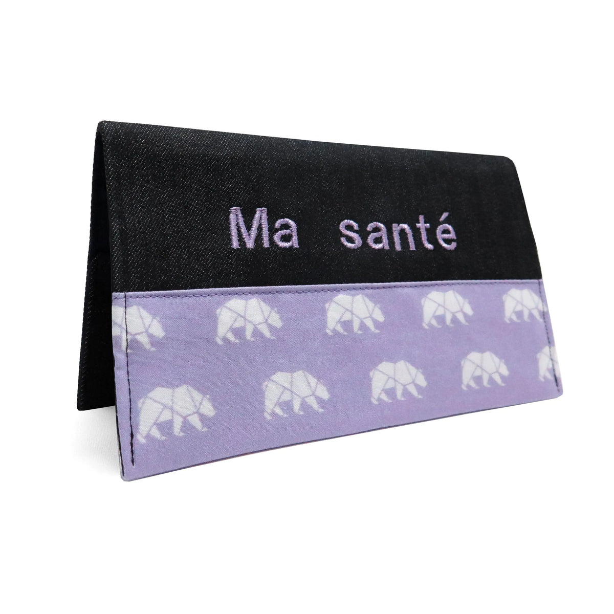 Protège carnet de santé personnalisé Lolikö / Ours lilas Lolikö