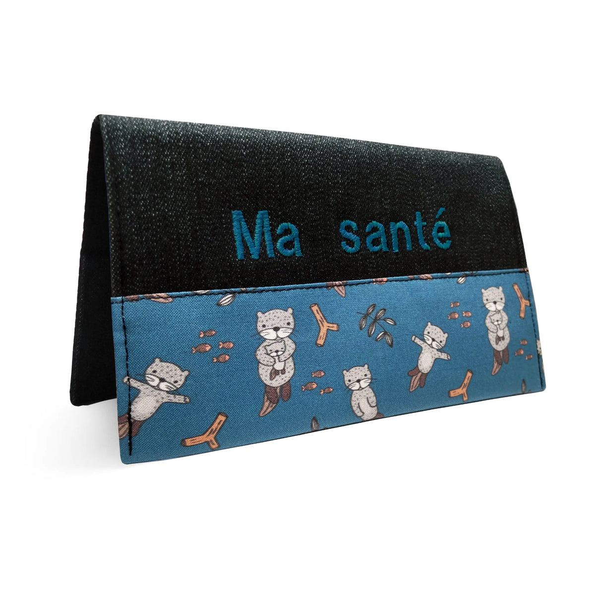 Protège carnet de santé personnalisé Lolikö Loutre sarcelle Lolikö