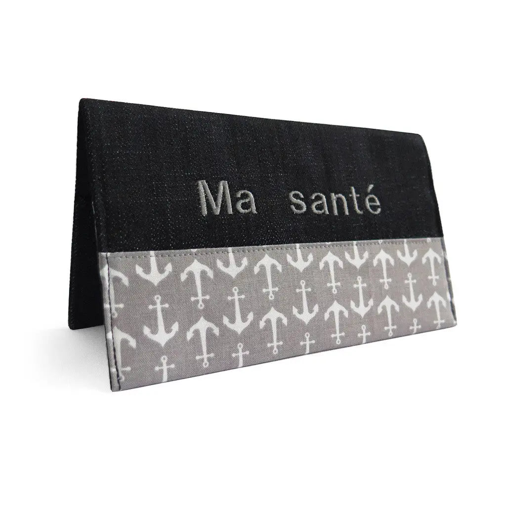 Protège carnet de santé personnalisé Lolikö Matelot gris Lolikö