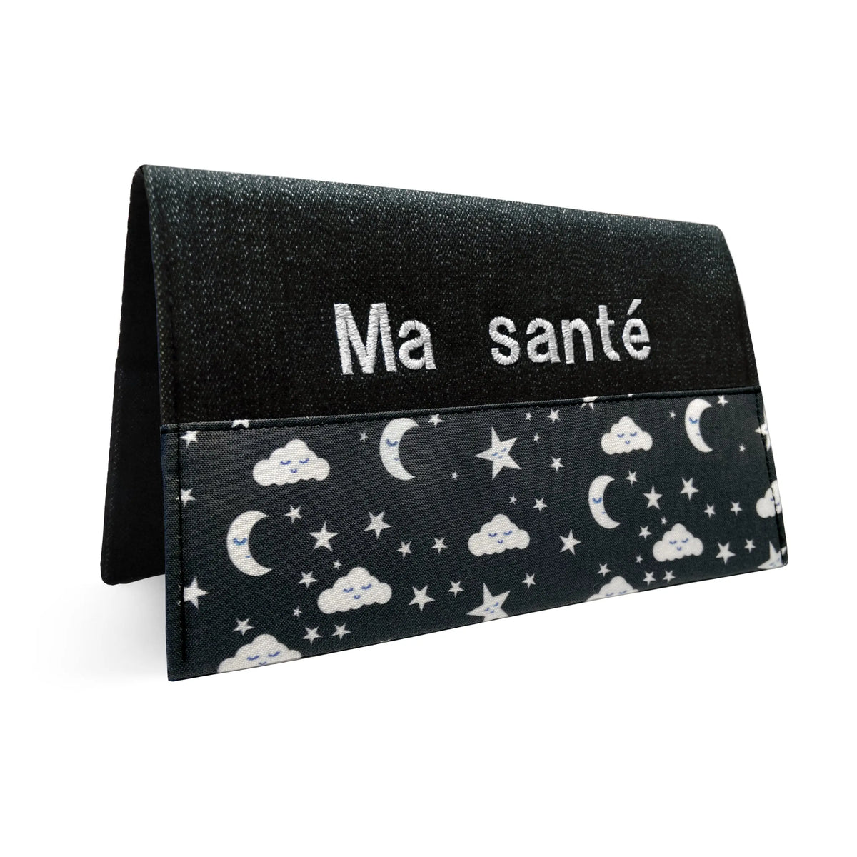 Protège carnet de santé personnalisé Lolikö Lune noire Lolikö