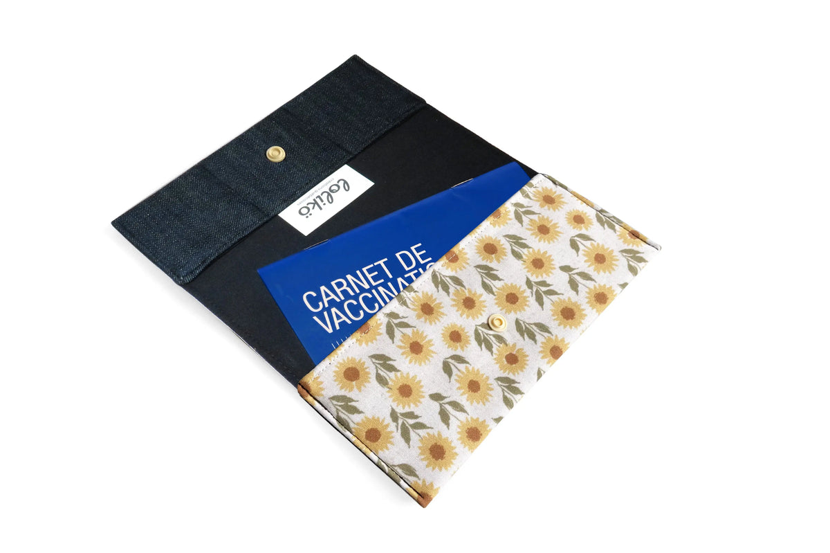 Protège carnet de santé personnalisé Lolikö Tournesol Lolikö