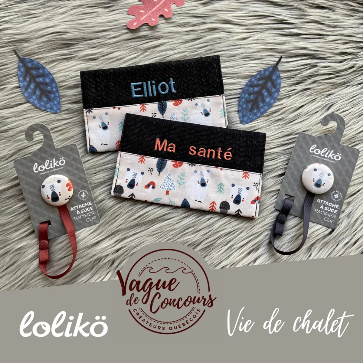 Protège carnet de santé personnalisé Lolikö Vie de chalet Lolikö
