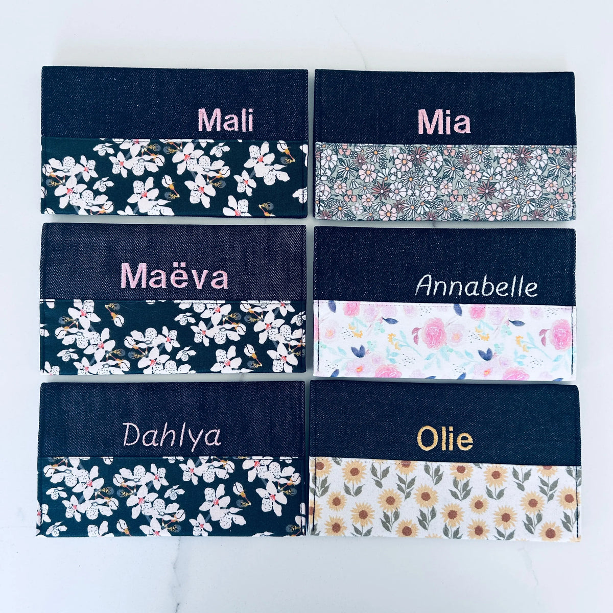 Protèges carnets tels quels fleurs Lolikö