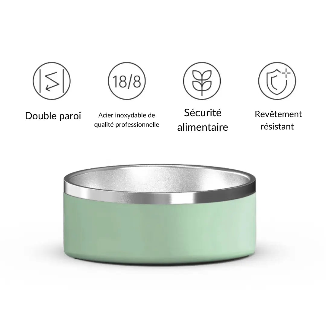 Gamelle personnalisée pour chien et chat menthe Nelly et Cie inc.
