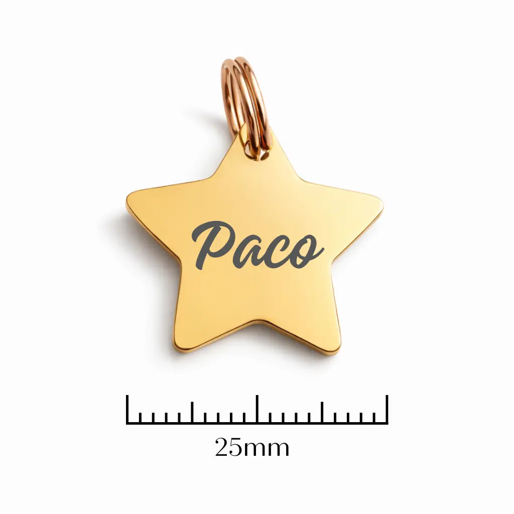 Médaille étoile personnalisée Nelly et Cie inc.