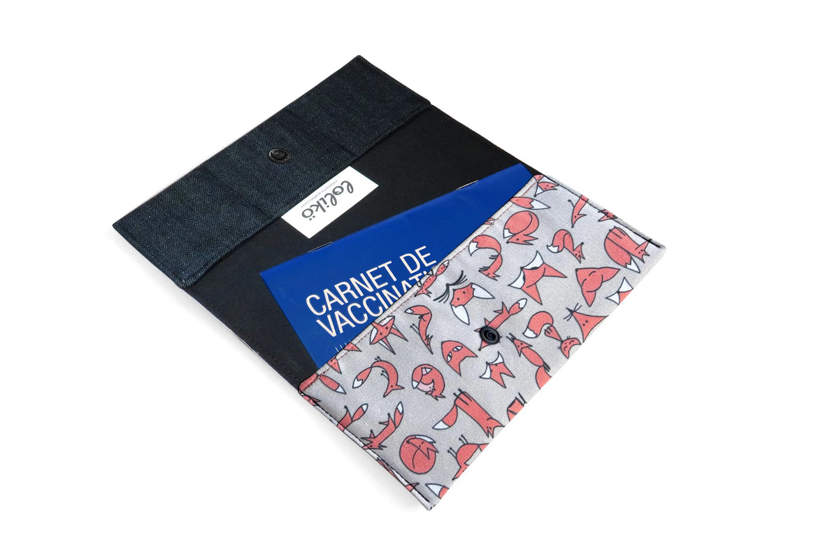 Protège carnet de santé personnalisé Lolikö renard beige Lolikö