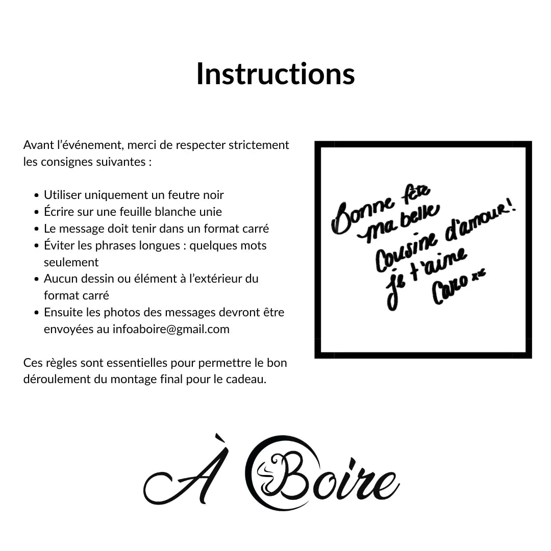 Bouteille souvenir unique – Signée par ceux qui comptent À Boire