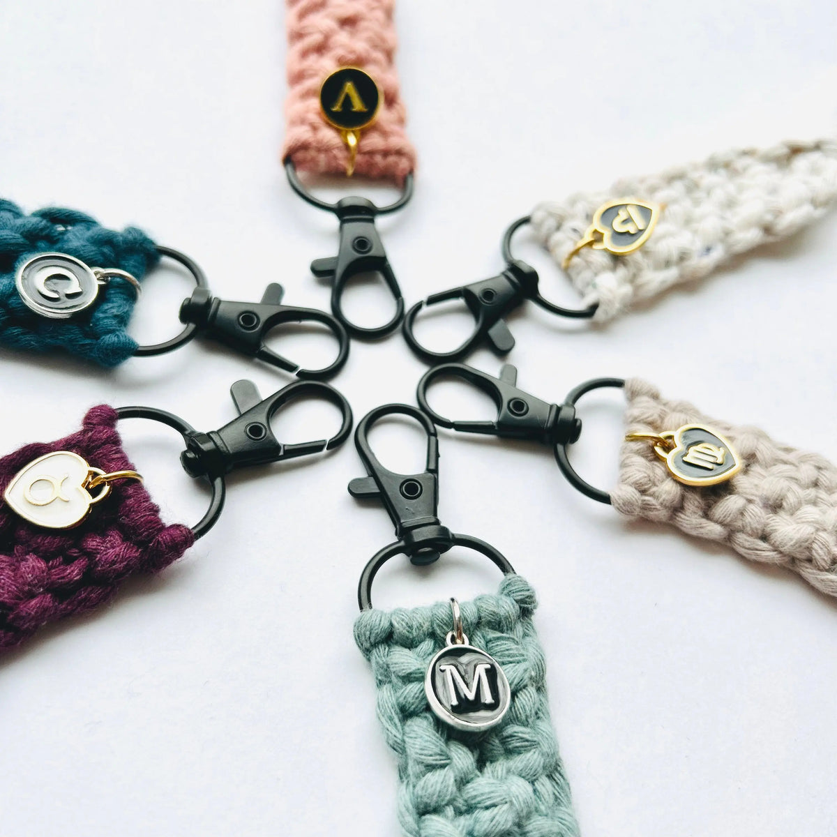 Porte-clé macramé turquoise – fabriqués au Québec Mini Lolikö