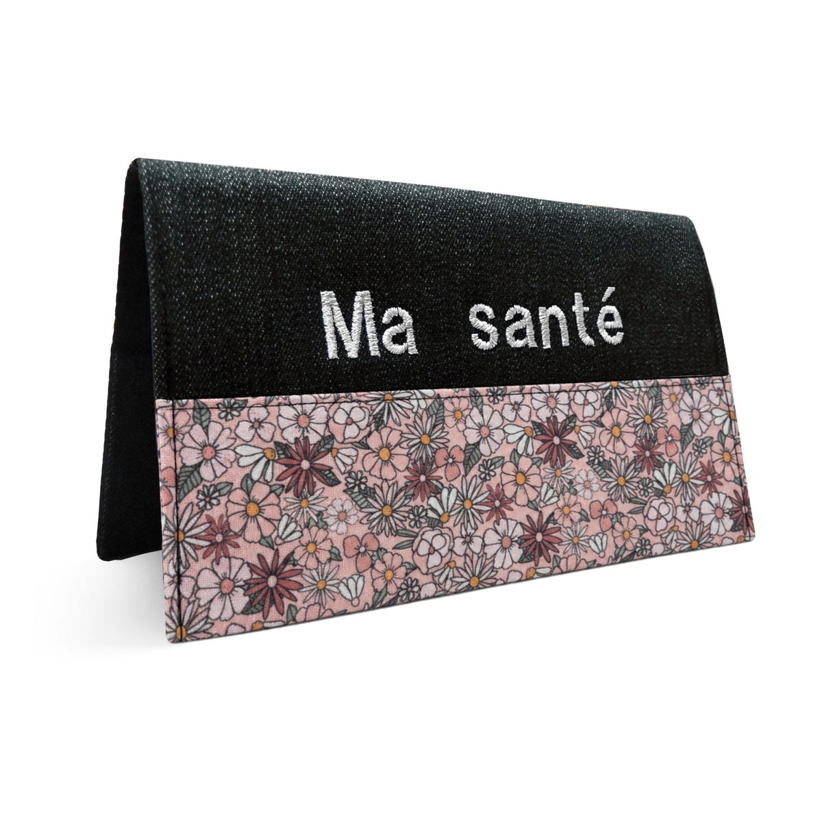 Protège carnet de santé personnalisé Lolikö Fleur pêche