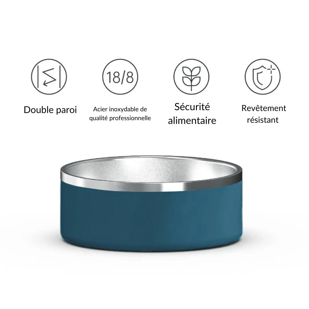 Gamelle personnalisée pour chien et chat sarcelle Nelly et Cie inc.