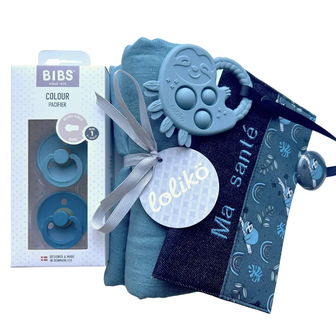 Ensemble cadeau personnalisé de naissance paresseux Lolikö