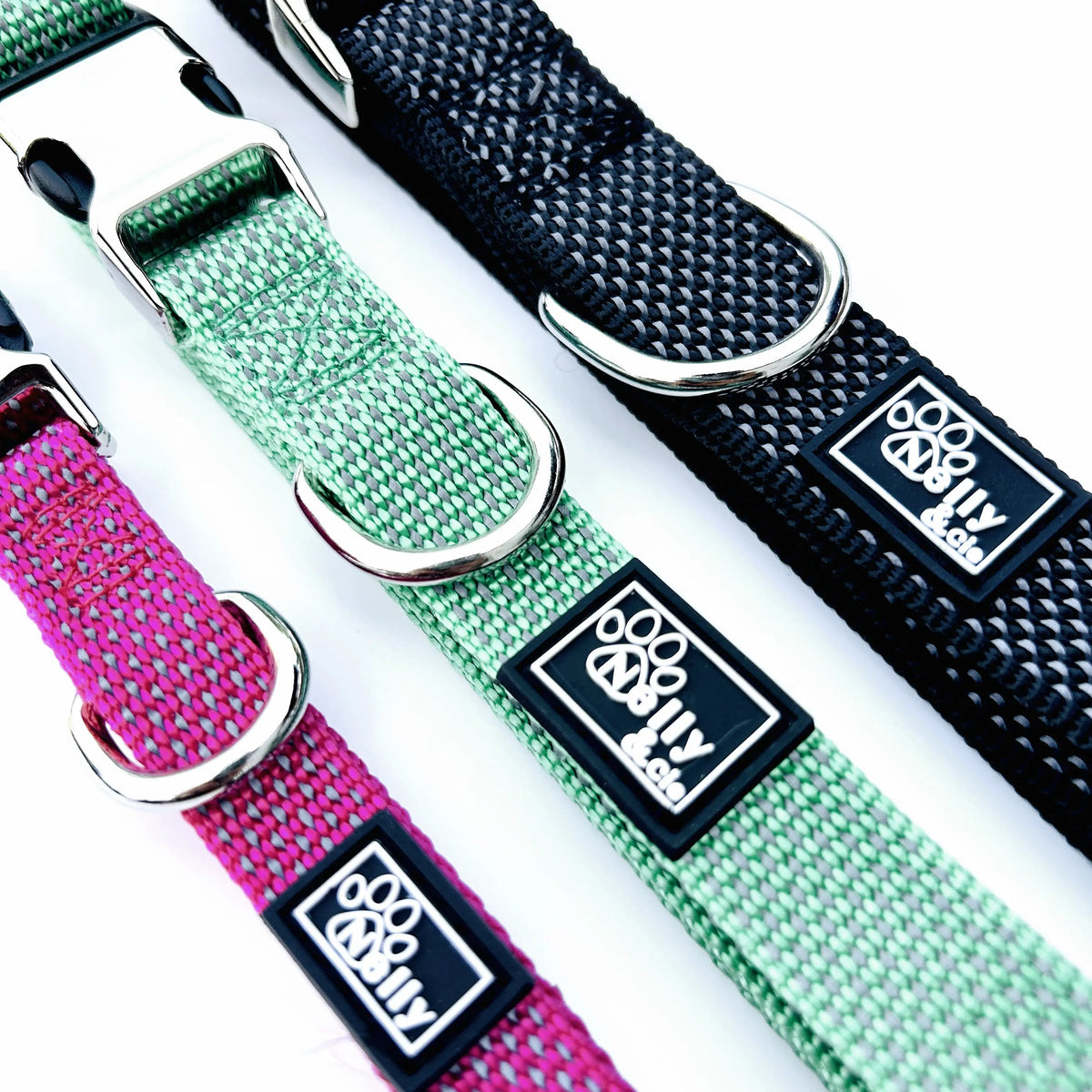 Collier chien réfléchissant rose Nelly et Cie inc.