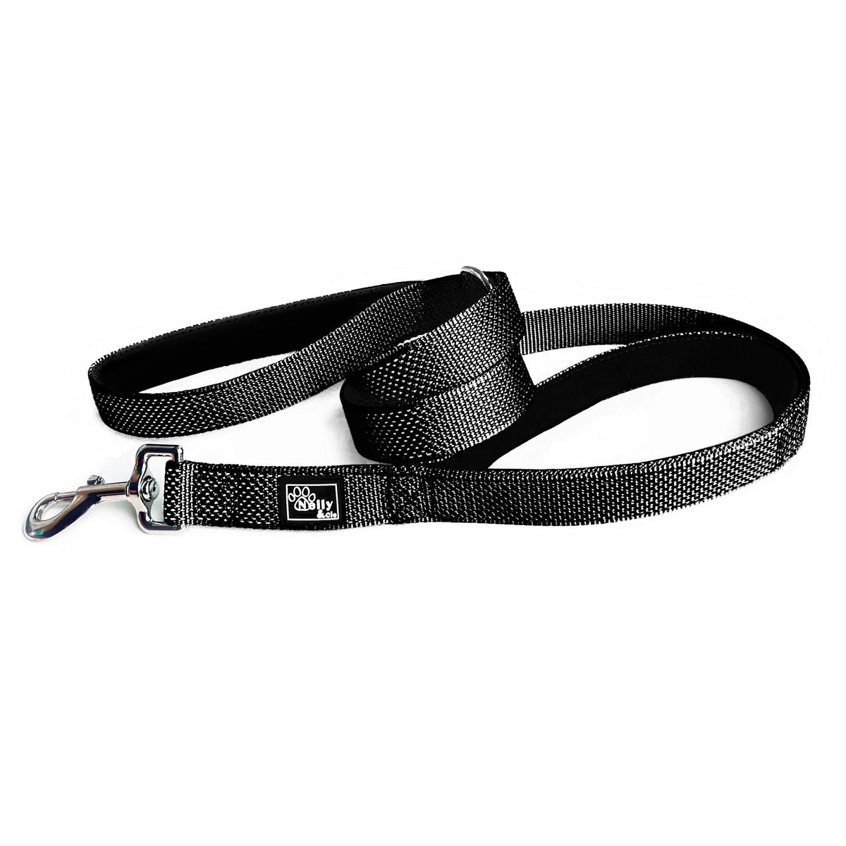 Laisse réfléchissante noire Nelly et Cie inc.