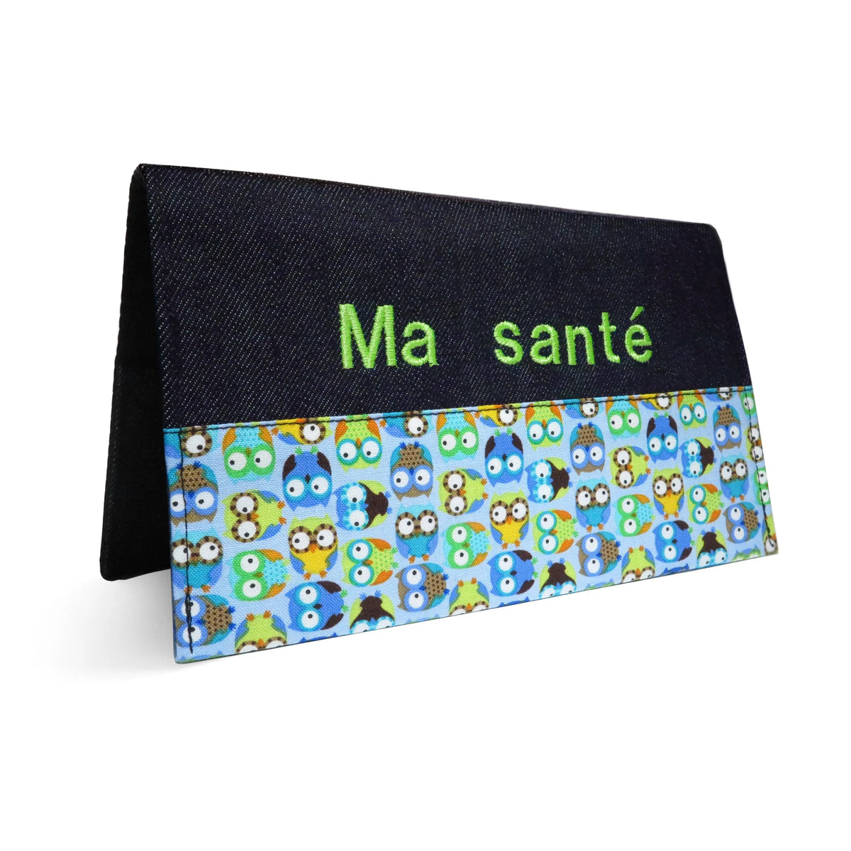 Protège carnet de santé personnalisé Lolikö / Hibou bleu Lolikö