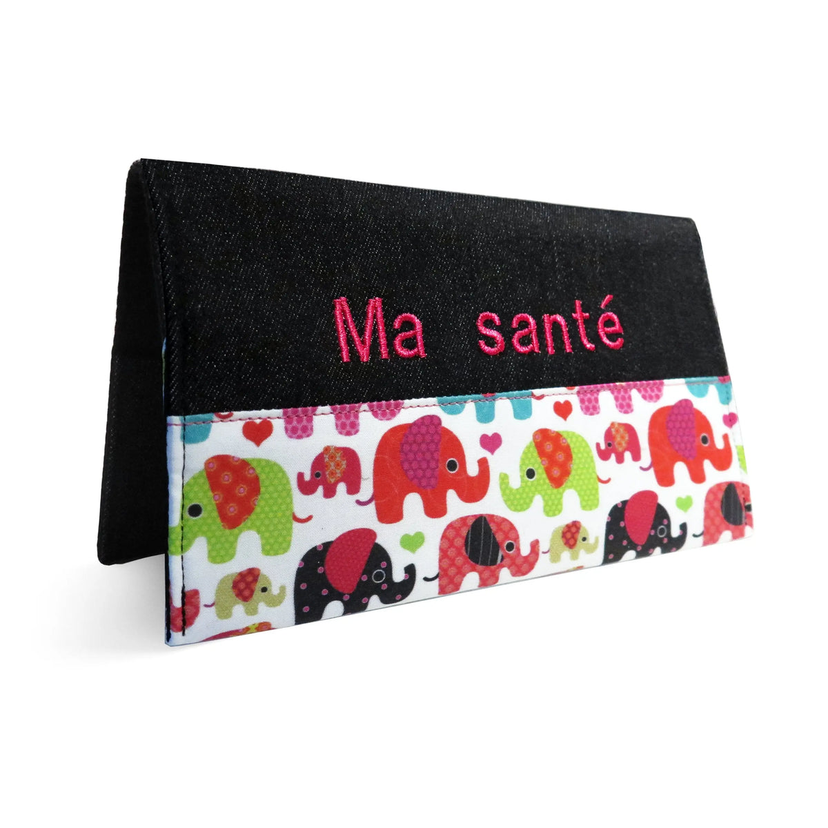 Protège carnet de santé personnalisé Lolikö Éléphant rose Lolikö