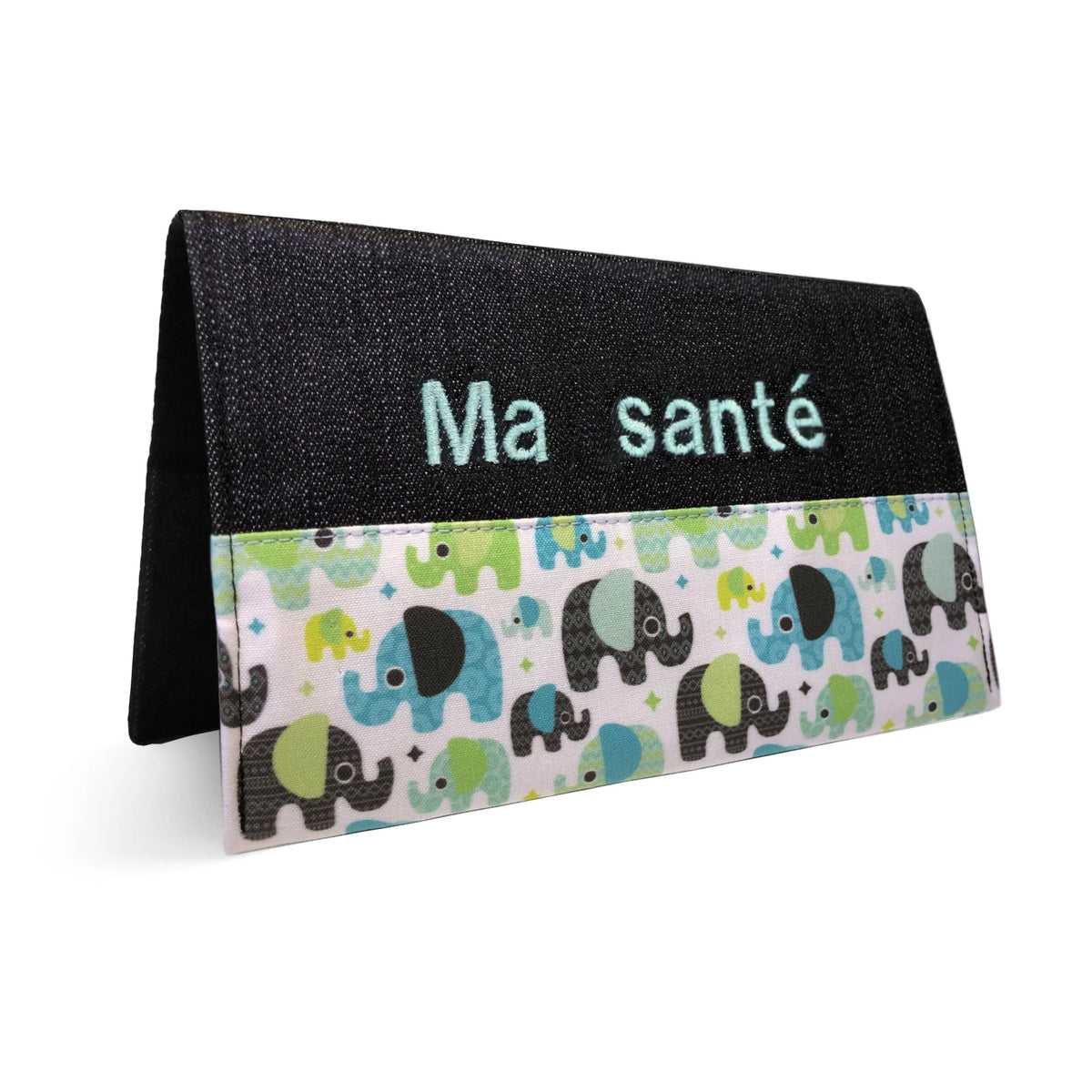 Protège carnet de santé personnalisé Lolikö Éléphant bleu Lolikö