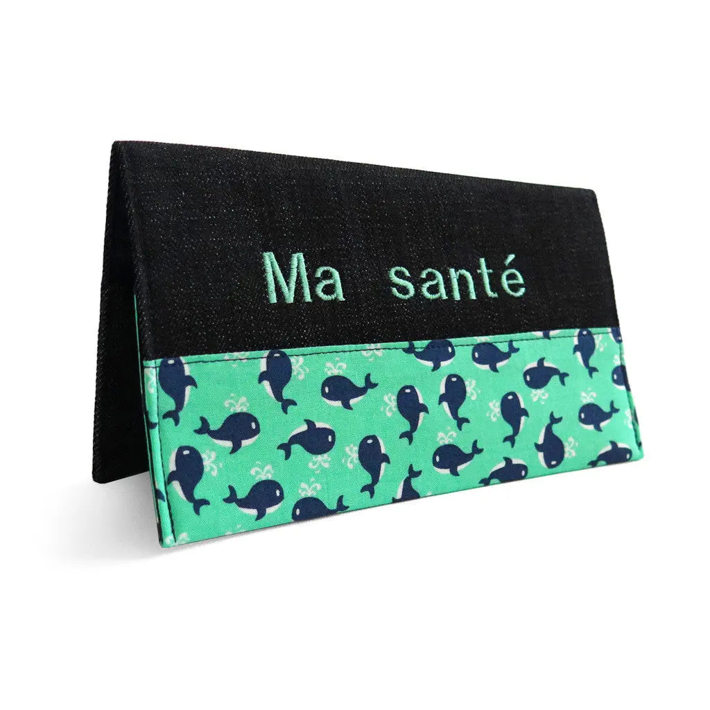Protège carnet de santé personnalisé Lolikö Baleine bleue Lolikö