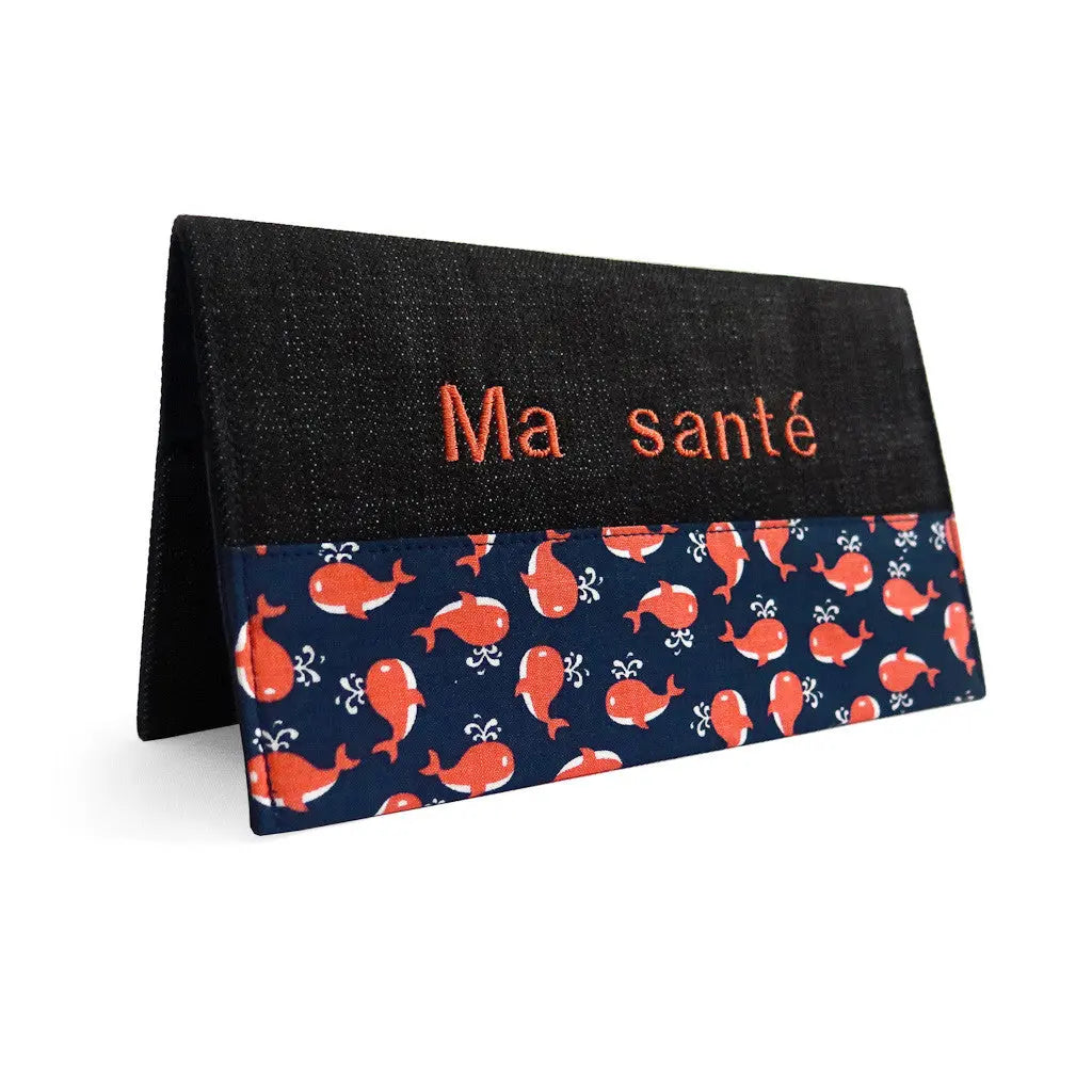 Protège carnet de santé personnalisé Lolikö / Baleine orangée Lolikö