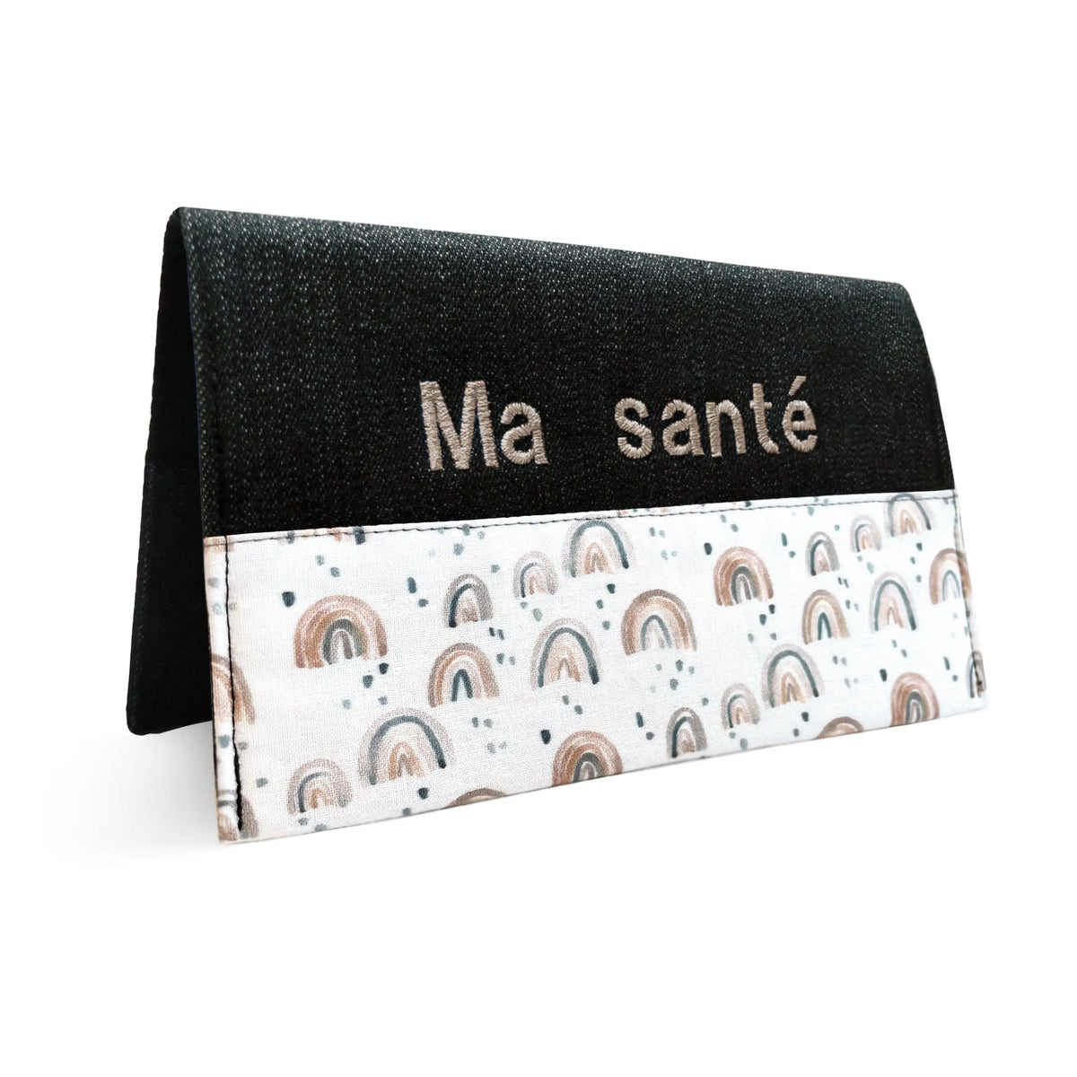Protège carnet de santé personnalisé Lolikö Arc-en-ciel beige Lolikö