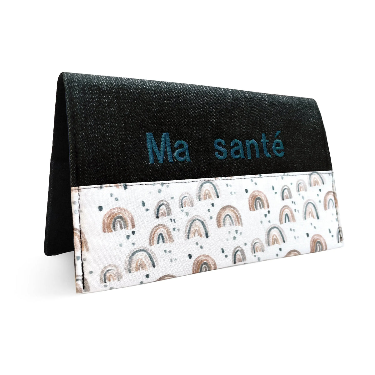 Protège carnet de santé personnalisé Lolikö Arc-en-ciel beige Lolikö